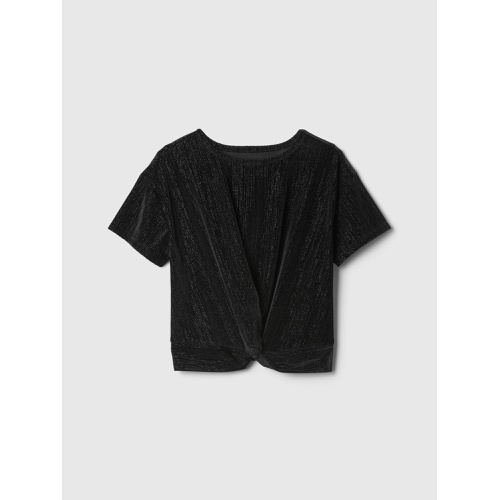 갭 Kids Relaxed Velvet Twist-Hem Top