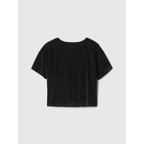 갭 Kids Relaxed Velvet Twist-Hem Top