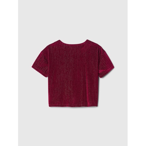 갭 Kids Relaxed Velvet Twist-Hem Top