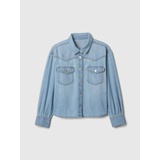 Kids Oversized Denim Western Shirt