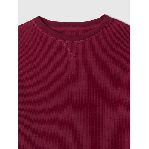 갭 Kids Waffle-Knit Crewneck T-Shirt