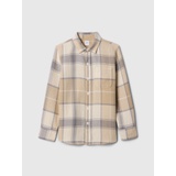 Kids Plaid Waffle-Knit Shirt