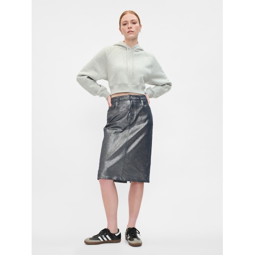 갭 Shine Denim Midi Skirt