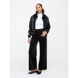 High Rise Velvet Wide-Leg Pants