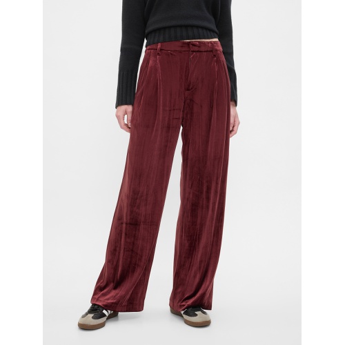 갭 Recycled Easy Crinkle Velvet Trousers