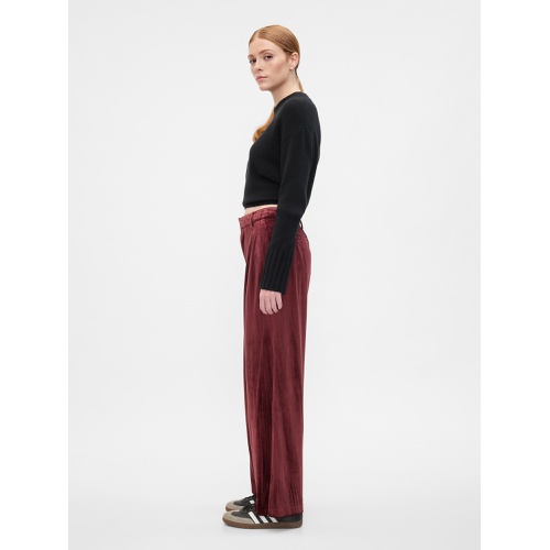 갭 Recycled Easy Crinkle Velvet Trousers