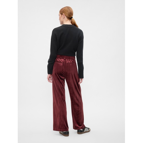 갭 Recycled Easy Crinkle Velvet Trousers