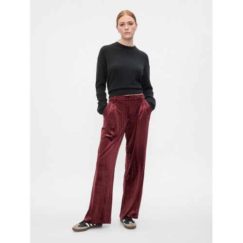 갭 Recycled Easy Crinkle Velvet Trousers