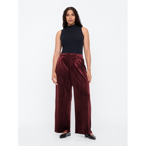 갭 Recycled Easy Crinkle Velvet Trousers