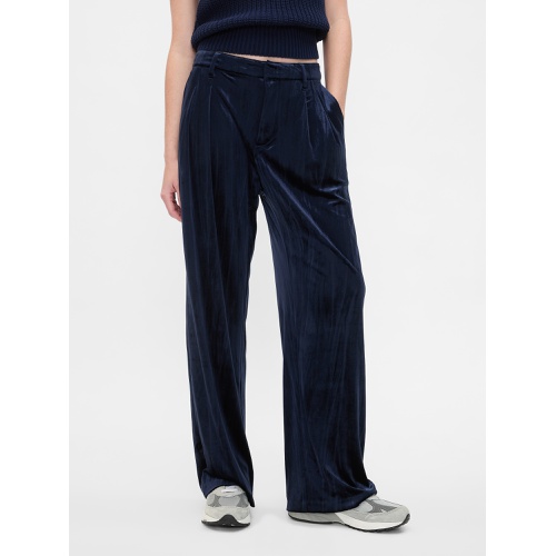 갭 Recycled Easy Crinkle Velvet Trousers