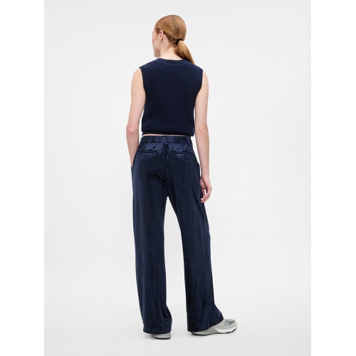 갭 Recycled Easy Crinkle Velvet Trousers