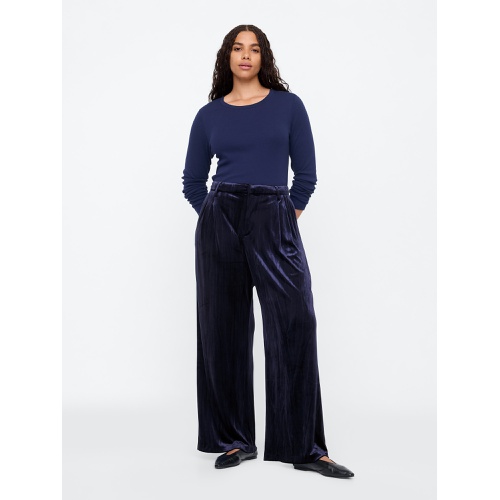 갭 Recycled Easy Crinkle Velvet Trousers