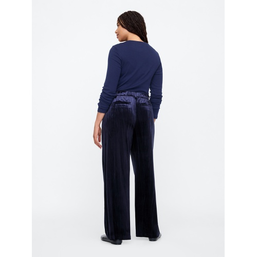 갭 Recycled Easy Crinkle Velvet Trousers