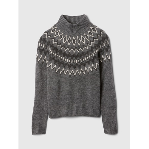 갭 Relaxed Fair Isle Mockneck Sweater