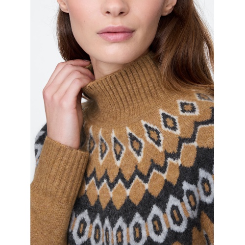 갭 Relaxed Fair Isle Mockneck Sweater