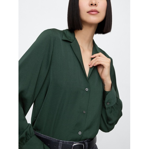 갭 Relaxed Satin Shirt