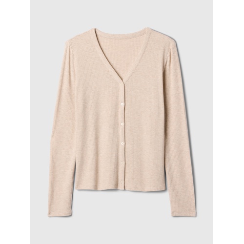 갭 Ribbed V-Neck Cardigan