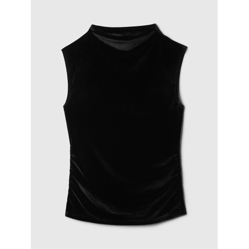 갭 Sleeveless Velour Mockneck Top