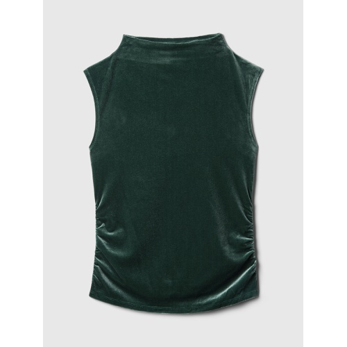 갭 Sleeveless Velour Mockneck Top