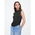 Luxe Sleeveless Mockneck T-Shirt