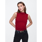 Luxe Sleeveless Mockneck T-Shirt