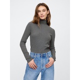 Ribbed Turtleneck T-Shirt