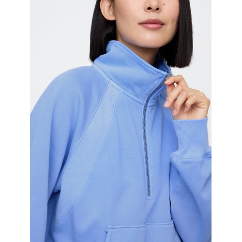 갭 Relaxed Fleece Half-Zip Sweatshirt