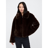 100% Recycled Relaxed Faux-Fur Jacket