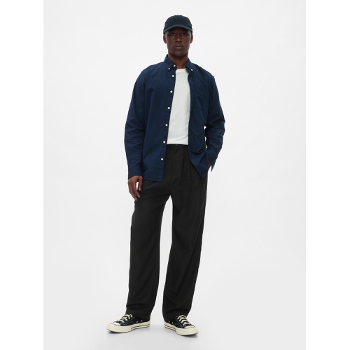 갭 Recycled Soft Baggy Pleated Dress Pants