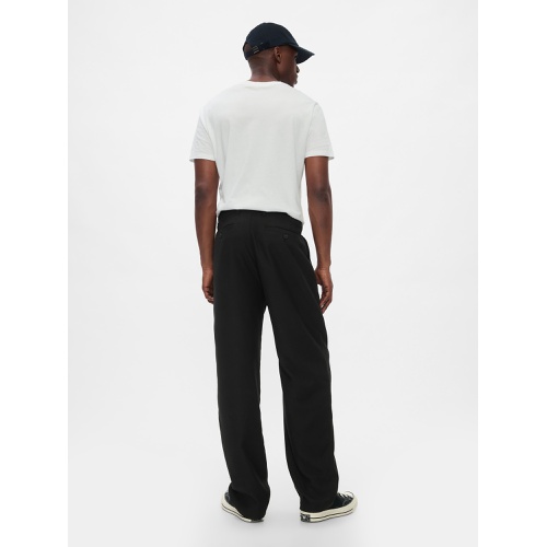 갭 Recycled Soft Baggy Pleated Dress Pants