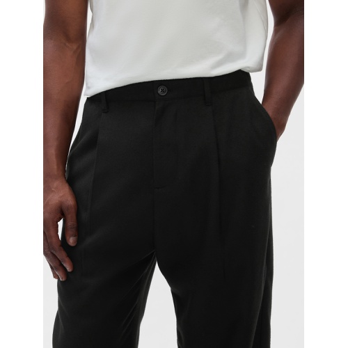 갭 Recycled Soft Baggy Pleated Dress Pants