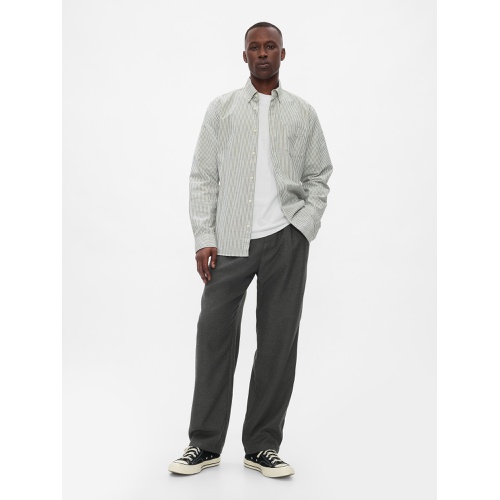 갭 Recycled Soft Baggy Pleated Dress Pants