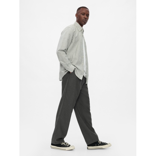 갭 Recycled Soft Baggy Pleated Dress Pants