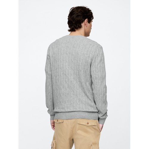 갭 CashSoft Cable-Knit Crewneck Sweater