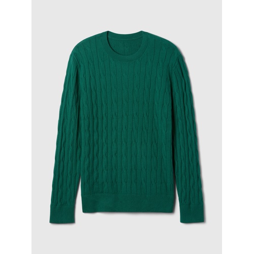 갭 CashSoft Cable-Knit Crewneck Sweater