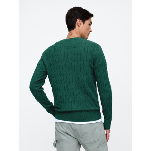 갭 CashSoft Cable-Knit Crewneck Sweater