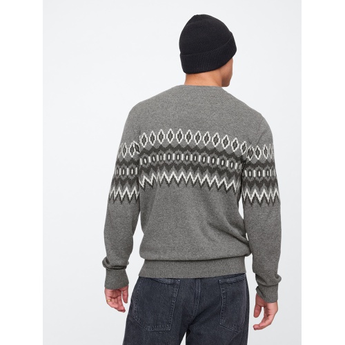 갭 CashSoft Fair Isle Crewneck Sweater