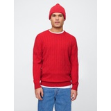 CashSoft Cable-Knit Crewneck Sweater