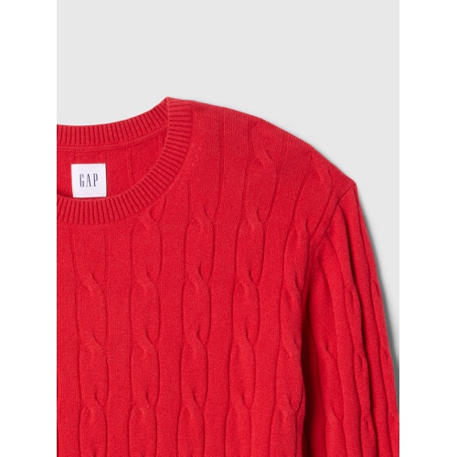 갭 CashSoft Cable-Knit Crewneck Sweater