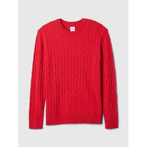 갭 CashSoft Cable-Knit Crewneck Sweater