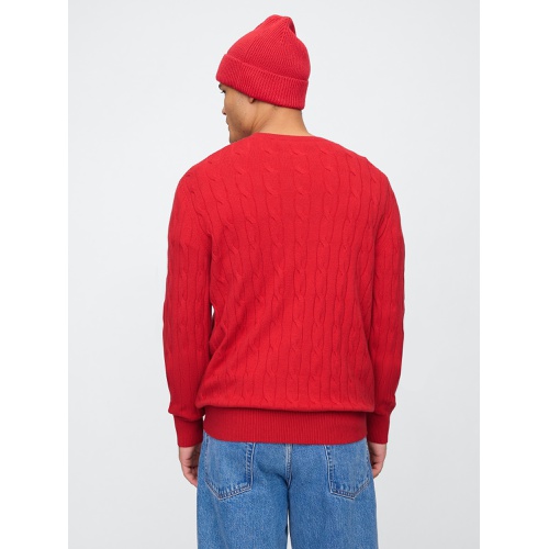 갭 CashSoft Cable-Knit Crewneck Sweater