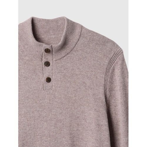 갭 Mockneck Henley Sweater