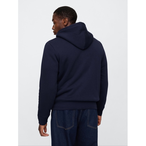 갭 Gap Logo Sherpa-Lined Zip Hoodie