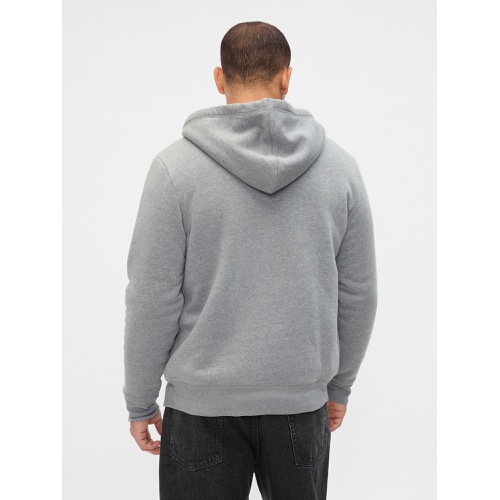 갭 Gap Logo Sherpa-Lined Zip Hoodie