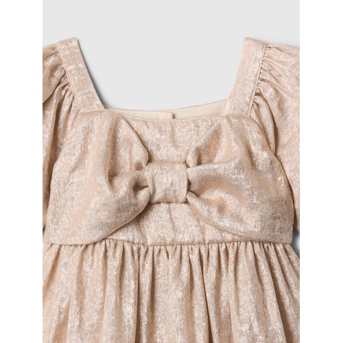 갭 babyGap Shine Puff Sleeve Bow Dress