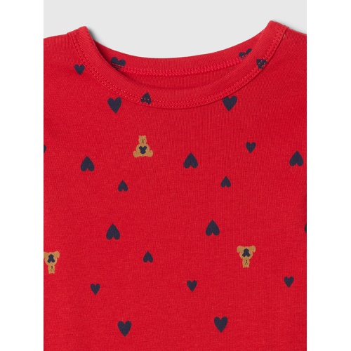 갭 babyGap 100% Organic Cotton V-Day Brannan Bear PJ Set