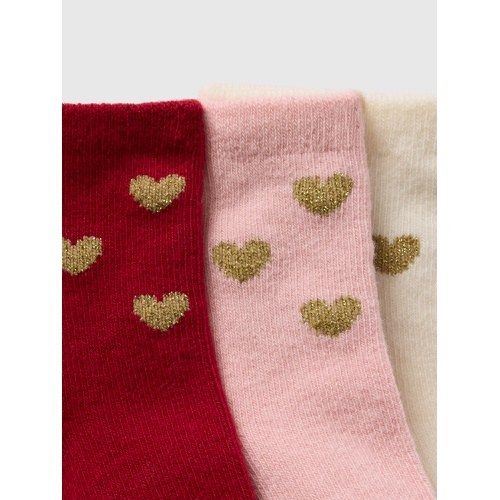 갭 babyGap Valentines Day Crew Socks (3-Pack)