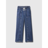 Kids Seamed Wide-Leg Pull-On Jeans