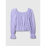 Kids Crinkle Peplum Top