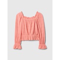 Kids Crinkle Peplum Top